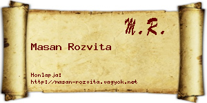 Masan Rozvita névjegykártya